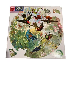 Hummingbirds 500 Piece Round Jigsaw Puzzle - Picture 1 of 4