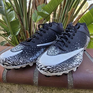 NIKE VAPOR SPEED 2 TD 833380-010 Black White Mens US Size 15 Cleats Swoosh NEW - Picture 1 of 16