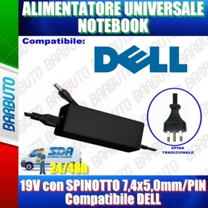ALIMENTATORE UNIVERSALE NOTEBOOK 19V SPINOTTO 7,4x5,0mm/PIN compatibile DELL - Imagen 1 de 1
