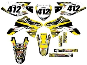 2008-2023 DRZ 125 MAYHEM Yellow Senge Graphics Kit Compatible with Suzuki - Picture 1 of 10