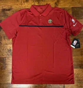 Men's Nike NBA Authentics Denver Nuggets Coach's Dri-Fit Polo XL - Picture 1 of 3