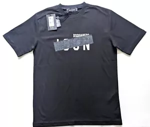 DSQUARED2 MENS BLACK SLIM FIT T-SHIRT SIZE S - Picture 1 of 7