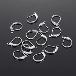 20-50PCS Silver Hook French Clip Ear Hooks Wire DIY Making Earring Accessories - Picture 1 of 5