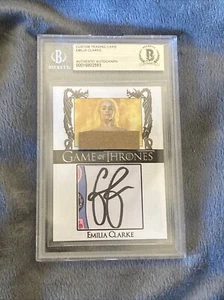 Emilia Clarke Autograph Trading Card Beckett Certified Game of Thrones Daenerys - Picture 1 of 4
