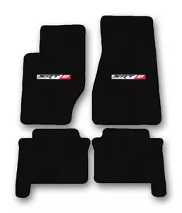 2005-2008 Jeep Grand Cherokee SRT 8 - Black Carpet 4pc Floor Mat Set with Logo - Picture 1 of 9