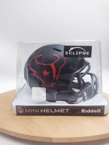 Black Eclipse Mini Football Helmet - NFL - Houston Texans Cover