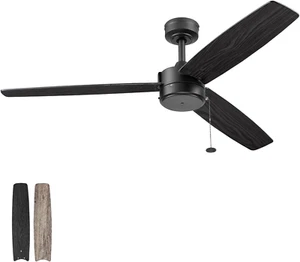 Journal Modern 52 Inch Ceiling Fan without Light, Indoor/Outdoor Fan with 3 Blad - Picture 1 of 12