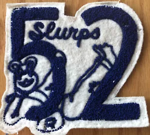 Letterman’s Lettermen's Jacket Patch Cheerleader? 1951-1952 Blue & White Slurps - Picture 1 of 2