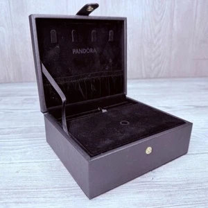 Pandora black velvet Limited Edition Jewelry Box travel size with mirror - Picture 1 of 7