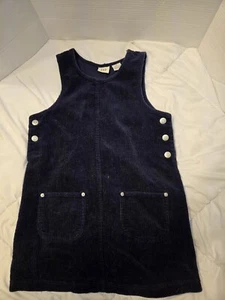 GAP Girls Dress Sz M 7 Blue Corduroy Overall 100% Cotton Casual Party Cute Gift - Picture 1 of 7