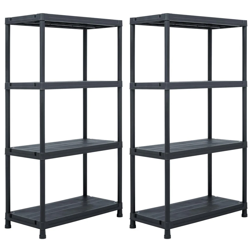 1/2/5x Storage Shelf Rack Plastic Display Unit Bookcase Multi Sizes vidaXL - image 1 of 1