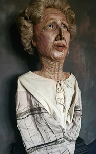 Antique Vintage Lifesize Magaret Thatcher Museum Mannequin Head Bust - Picture 1 of 21