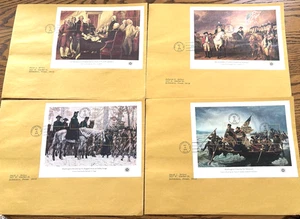 (4) Washington Valley Forge, Cornwallis Surrender, Independence 1976 stamps A - Picture 1 of 16