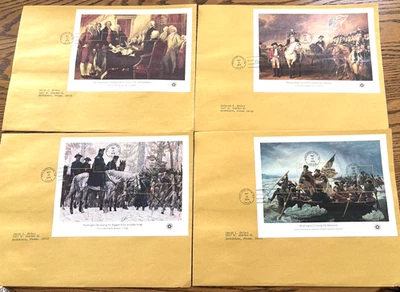(4) Washington Valley Forge, Cornwallis Surrender, Independence 1976 stamps A - Image 1 of 4