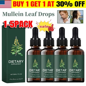 1~5X Königskerze Blatt Tropfen Lungenreinigung Gesunder Atem für Atemfunktion - Bild 1 von 13