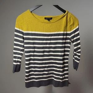 Banana Republic Women's 3/4 Sleeve Thin Horizontal Striped Sweater Size S - Picture 1 of 5