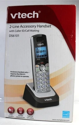 VTech DS6101 DECT 6.0 1.9GHz 2 линии беспроводной расширения трубки телефона новый запечатанный - Изображение 1 из 4