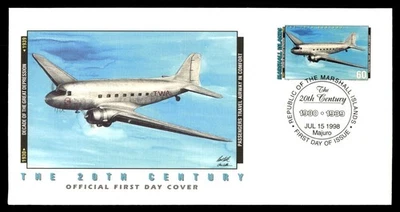Mayfairstamps Marshall Islands FDC 1998 Airplane TWA 20th Century First Day Cove - Image 1 of 2