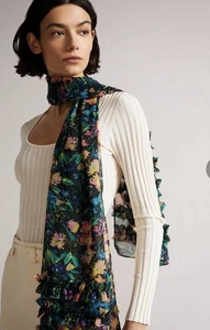 Ted Baker Scarf Liyana Flirty Texture Floral Long Scarf NWT - Picture 1 of 19