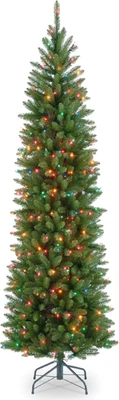 National Tree Company 6.5 Ft Pre-Lit Kingswood Fir Slim Artificial Christmas Tre - Image 1 of 4