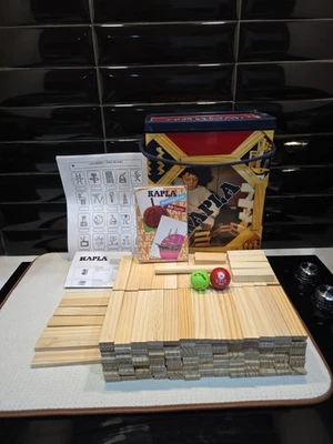 Kapla Building Block Set Wooden Pieces & Box Netherlands Toy 267 Blocks & Extras - Image 1 of 4