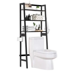 Over The Toilet Storage, Wooden 3-Tier Over-The-Toilet Rack Bathroom Space Sa... - Picture 1 of 7