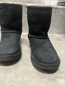UGG Kid's Classic II 1017703K Black Suede Boots Size 13 - Picture 1 of 9