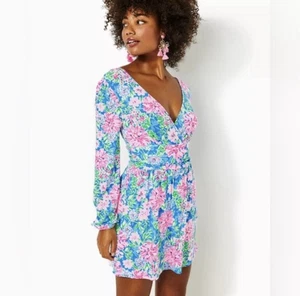 Lily Pulitzer Riza Long Sleeve Romper Spring In Your Step Women’s XL NEW - Picture 1 of 13