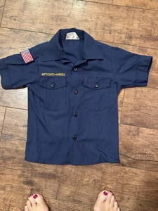 Boy Scouts of America Uniform Hemd Jugend Small Blau S Kurzarm BSA - Bild 1 von 4
