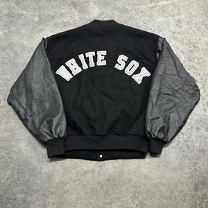 Vintage 90s MLB Chicago White Sox Wool Bomber Jacket Varsity Large - Picture 1 of 5