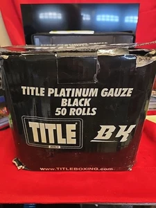 Title Boxing Platinum Gauze Black (50 Rolls) FREE SHIPPING - Picture 1 of 6
