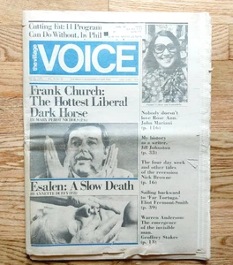 Village Voice No 22 June 2 1975 - RARE FULL PAGE ALICE COOPER AD & More! - Picture 1 of 18