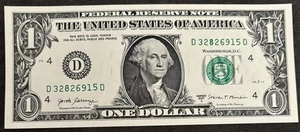 2017 A Uncirculated Cleveland $1 Bill Mis-stamped 8 Green Ink Error Note - Picture 1 of 2