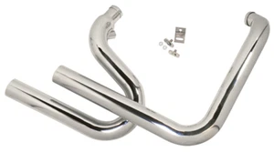 Chrome 2 1/4" Top Fueler Drag Pipes Swept Exhaust For 86-06 Harley Softail 90053 - Picture 1 of 1
