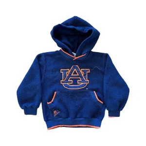 Vintage Auburn Tigers Hoodie Toddler 4T Blue Fleece Pullover Sweatshirt Kids 90s - Picture 1 of 10
