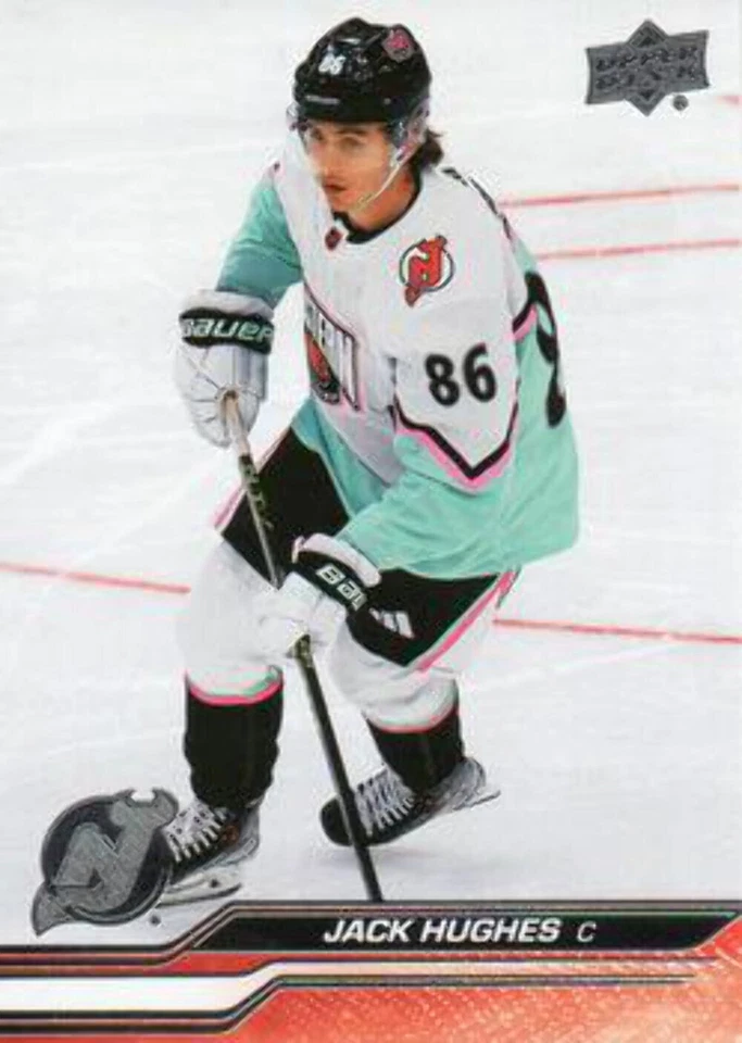 #680 Jack Hughes - New Jersey Devils - 2023-24 Upper Deck Hockey - Image 1 of 1