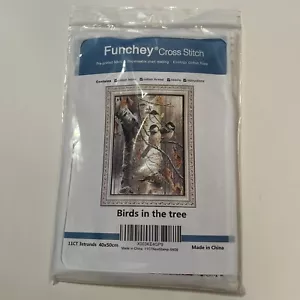 Funchey Kreuzstich Set Vögel im Baum BRANDNEU 40x50cm - Bild 1 von 5