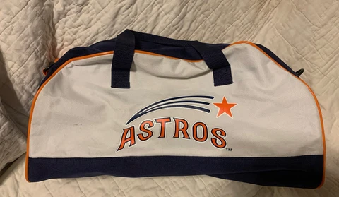 VINTAGE HOUSTON ASTROS DUFFLE BAG ASTRODOME KROGER Cover
