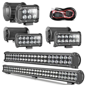4" 7" 20" 28" Inch LED Work Light Bar Pods Offroad Driving Spot Flood Fog Lights - Bild 1 von 73