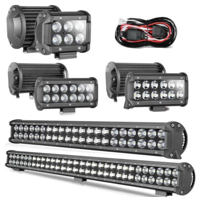 4" 7" 20" 28"Inch LED Work Light Bar Pods Off Road Driving Spot Flood Fog Lights - Image 1 of 4