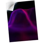 1 x Vinyl Sticker A1 - Purple Sound Wave Music #3977