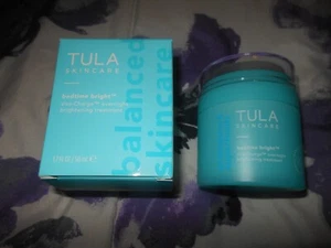 TULA BEDTIME BRIGHT ÜBER NACHT AUFHELLENDE BEHANDLUNG 1,7 OZ GESCHLAGENES ÖL VERSIEGELT - Bild 1 von 3