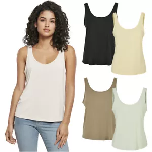 Urban Classics Ladies Modal Loose Top Tank Top Ladies Top Shirt Sports Jersey - Picture 1 of 55