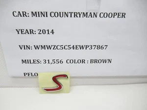 Mini Cooper Countryman S 14-24 parrilla delantera emblema insignia letra 51137414340 OEM - Imagen 1 de 6