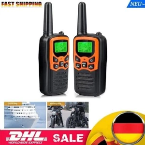 2x Walkie Talkie 5 km UHF Funkgeräte Handfunkgerät Sprechfunkgeräte Hand-Funkge- - Bild 1 von 12