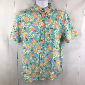 Party Collection By Southern Shirt Men’s Pineapple Button-Down Baja Shirt Sz. M - Picture 1 of 12