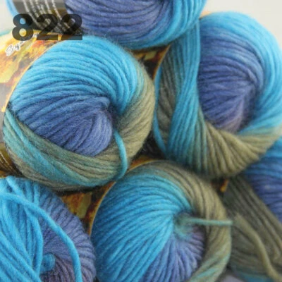 NEW Lot of 6x50g Balls Chunky Hand Coarse Knitting Rainbows Shawls Wool Yarn 822 - Image 1 of 4