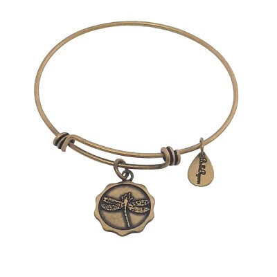 Brazalete Brazalete Ajustable Libélula Tono Dorado Antiguo Bella Ryann Foto 1 de 4