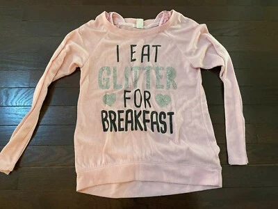 SELF ESTEEM (L / 10) Junior's Pink "I ea glitter for breakfast" - Image 1 of 2