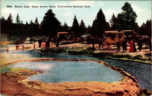 Sunset Lake, Upper Geyser Basin, Yellowstone National Park, Wyoming Postcard - Picture 1 of 2